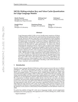 SKVQ: Sliding-window Key and Value Cache Quantization for Large Language
  Models