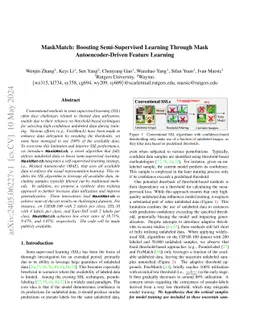 MaskMatch: Boosting Semi-Supervised Learning Through Mask
  Autoencoder-Driven Feature Learning