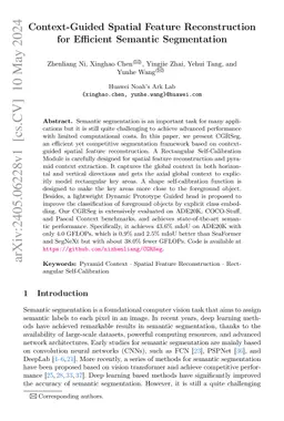 Context-Guided Spatial Feature Reconstruction for Efficient Semantic
  Segmentation