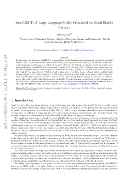 SaudiBERT: A Large Language Model Pretrained on Saudi Dialect Corpora