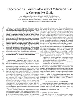 Impedance vs. Power Side-channel Vulnerabilities: A Comparative Study