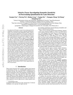 Selective Focus: Investigating Semantics Sensitivity in Post-training
  Quantization for Lane Detection