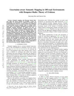 Uncertainty-aware Semantic Mapping in Off-road Environments with
  Dempster-Shafer Theory of Evidence