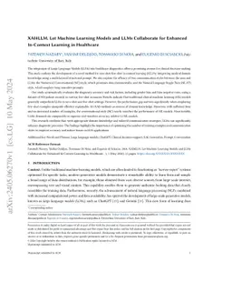 XAI4LLM. Let Machine Learning Models and LLMs Collaborate for Enhanced In-Context Learning in Healthcare