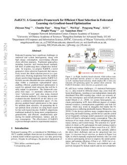 FedGCS: A Generative Framework for Efficient Client Selection in Federated Learning via Gradient-based Optimization