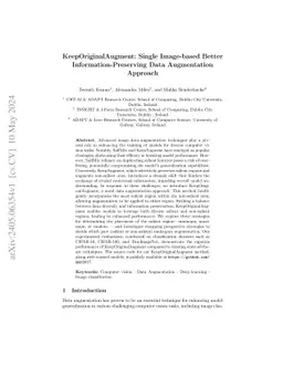 KeepOriginalAugment: Single Image-based Better Information-Preserving
  Data Augmentation Approach