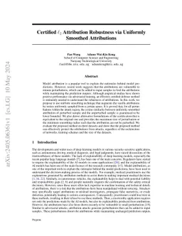 Certified $\ell_2$ Attribution Robustness via Uniformly Smoothed
  Attributions