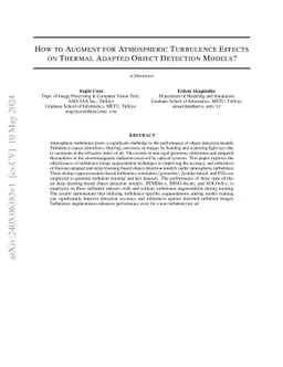 How to Augment for Atmospheric Turbulence Effects on Thermal Adapted
  Object Detection Models?