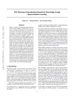 PAC-Bayesian Generalization Bounds for Knowledge Graph Representation
  Learning