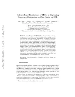 Potential and Limitations of LLMs in Capturing Structured Semantics: A
  Case Study on SRL