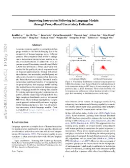 Improving Instruction Following in Language Models through Proxy-Based Uncertainty Estimation