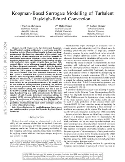 Koopman-Based Surrogate Modelling of Turbulent Rayleigh-Bénard
  Convection