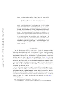 Fair Mixed Effects Support Vector Machine