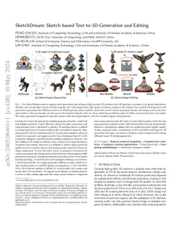 SketchDream: Sketch-based Text-to-3D Generation and Editing