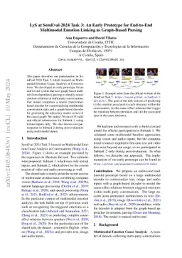 LyS at SemEval-2024 Task 3: An Early Prototype for End-to-End Multimodal
  Emotion Linking as Graph-Based Parsing
