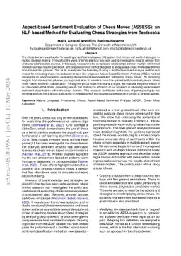 Aspect-based Sentiment Evaluation of Chess Moves (ASSESS): an NLP-based
  Method for Evaluating Chess Strategies from Textbooks