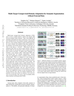 Multi-Target Unsupervised Domain Adaptation for Semantic Segmentation
  without External Data