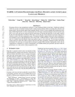 UniDM: A Unified Framework for Data Manipulation with Large Language
  Models