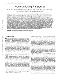 Mesh Denoising Transformer