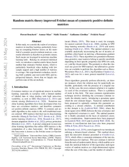 Random matrix theory improved Fréchet mean of symmetric positive
  definite matrices