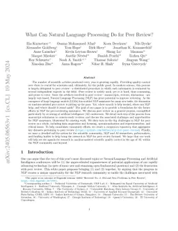 What Can Natural Language Processing Do for Peer Review?