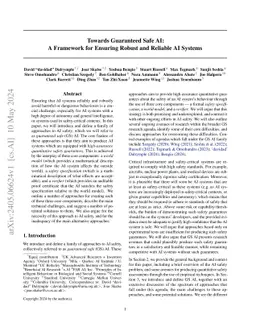 Towards Guaranteed Safe AI: A Framework for Ensuring Robust and Reliable
  AI Systems