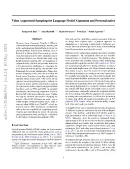 Value Augmented Sampling for Language Model Alignment and
  Personalization
