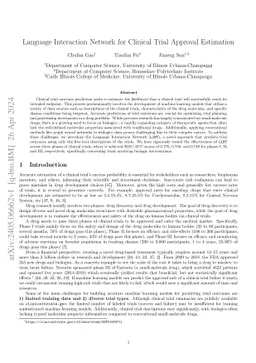 Language Interaction Network for Clinical Trial Approval Estimation