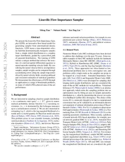 Liouville Flow Importance Sampler