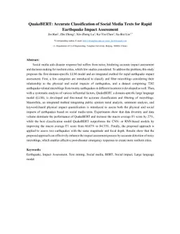 QuakeBERT: Accurate Classification of Social Media Texts for Rapid
  Earthquake Impact Assessment