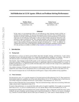 Self-Reflection in LLM Agents: Effects on Problem-Solving Performance