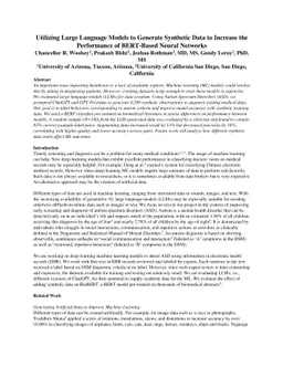 Utilizing Large Language Models to Generate Synthetic Data to Increase
  the Performance of BERT-Based Neural Networks