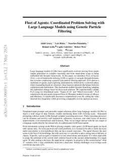 Fleet of Agents: Coordinated Problem Solving with Large Language Models