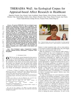 THERADIA WoZ: An Ecological Corpus for Appraisal-based Affect Research
  in Healthcare
