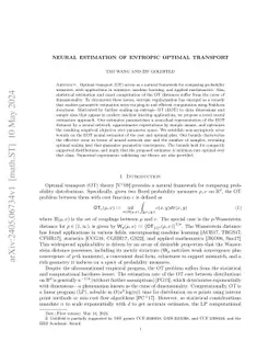 Neural Estimation Of Entropic Optimal Transport