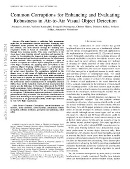 Common Corruptions for Enhancing and Evaluating Robustness in Air-to-Air
  Visual Object Detection