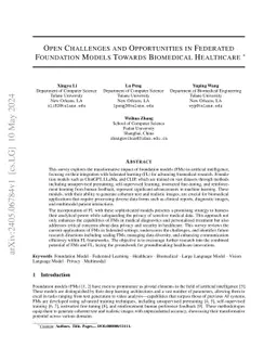 Open Challenges and Opportunities in Federated Foundation Models Towards
  Biomedical Healthcare