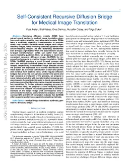 Self-Consistent Recursive Diffusion Bridge for Medical Image Translation