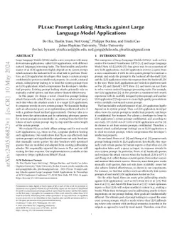 PLeak: Prompt Leaking Attacks against Large Language Model Applications