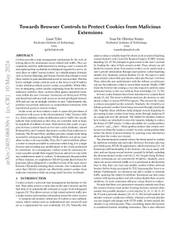 Towards Browser Controls to Protect Cookies from Malicious Extensions