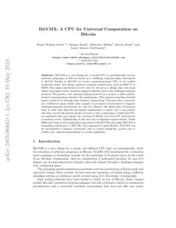 BitVMX: A CPU for Universal Computation on Bitcoin