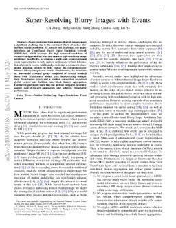 Super-Resolving Blurry Images with Events