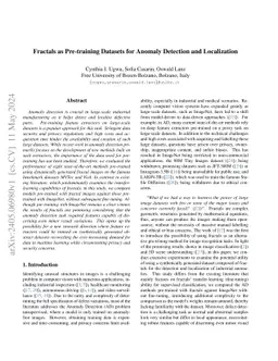 Fractals as Pre-training Datasets for Anomaly Detection and Localization
