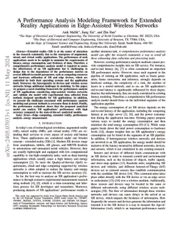 A Performance Analysis Modeling Framework for Extended Reality
  Applications in Edge-Assisted Wireless Networks