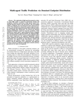 Multi-agent Traffic Prediction via Denoised Endpoint Distribution