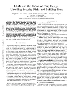 LLMs and the Future of Chip Design: Unveiling Security Risks and
  Building Trust