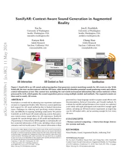 SonifyAR: Context-Aware Sound Generation in Augmented Reality