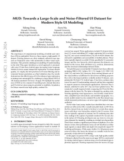 MUD: Towards a Large-Scale and Noise-Filtered UI Dataset for Modern
  Style UI Modeling