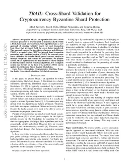 TRAIL: Cross-Shard Validation for Cryptocurrency Byzantine Shard
  Protection