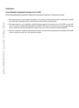 Cross-Domain Continual Learning via CLAMP